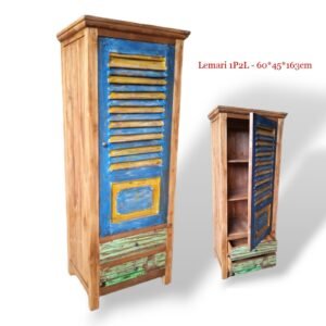 Buffet Cabinet Tower Reclaimed Teak Rustic