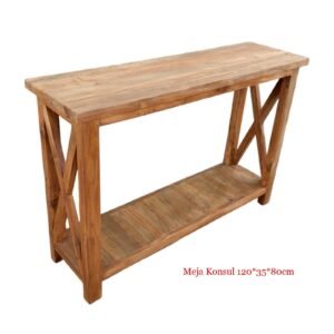 Console Reclaimed Table Teak Patio